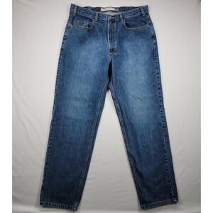Vintage GAP Easy Fit Jeans Mens 38x32 Blue Denim Made in USA 100% Cotton 90s